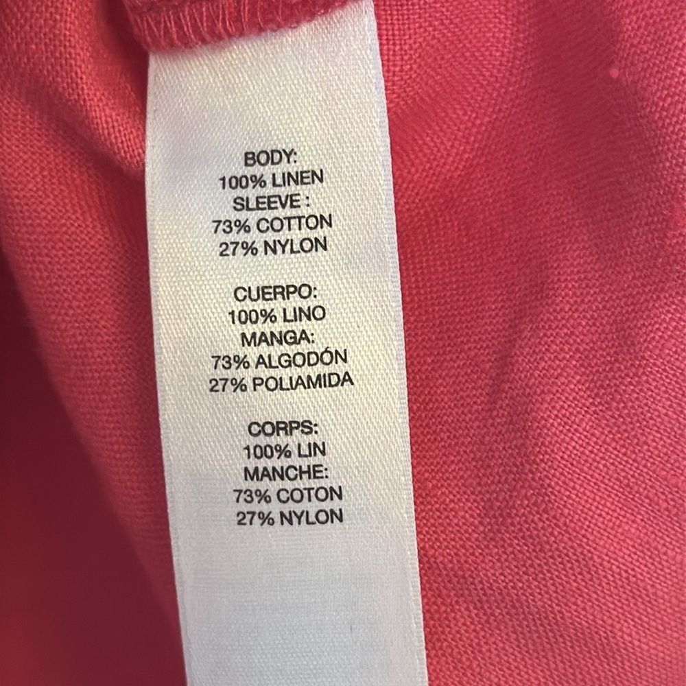 Chico's Coral Jean Jacket with Long Sleeves and Relaxed Fit - Picture 8 of 9